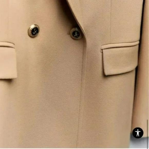 ZARA TAILORED DOUBLE BREASTED BLAZER - Picture 5 of 7